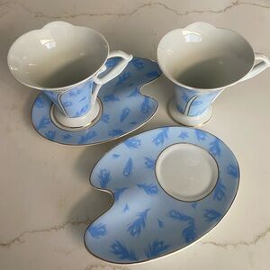 YEDI Classic Design 2Sets Matching Cup and Saucer